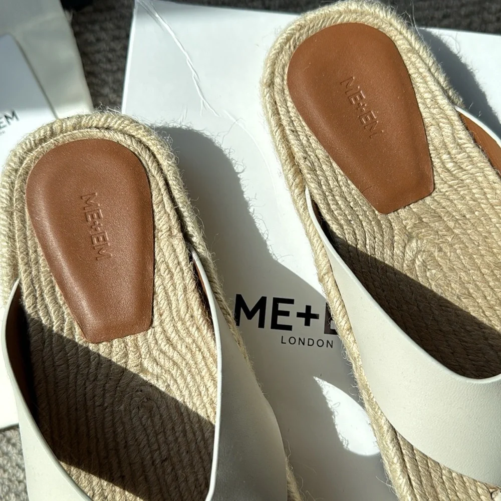 ME+EM Beige Woven Sandals NIB - Picture 2 of 5